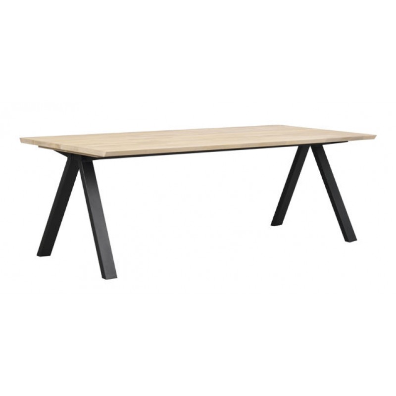 RO Carradale Extending Dining Table V 220x100 Whitewash/Black